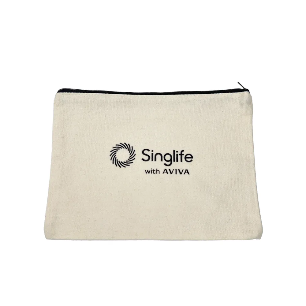 Canvas Pouch with Zipper