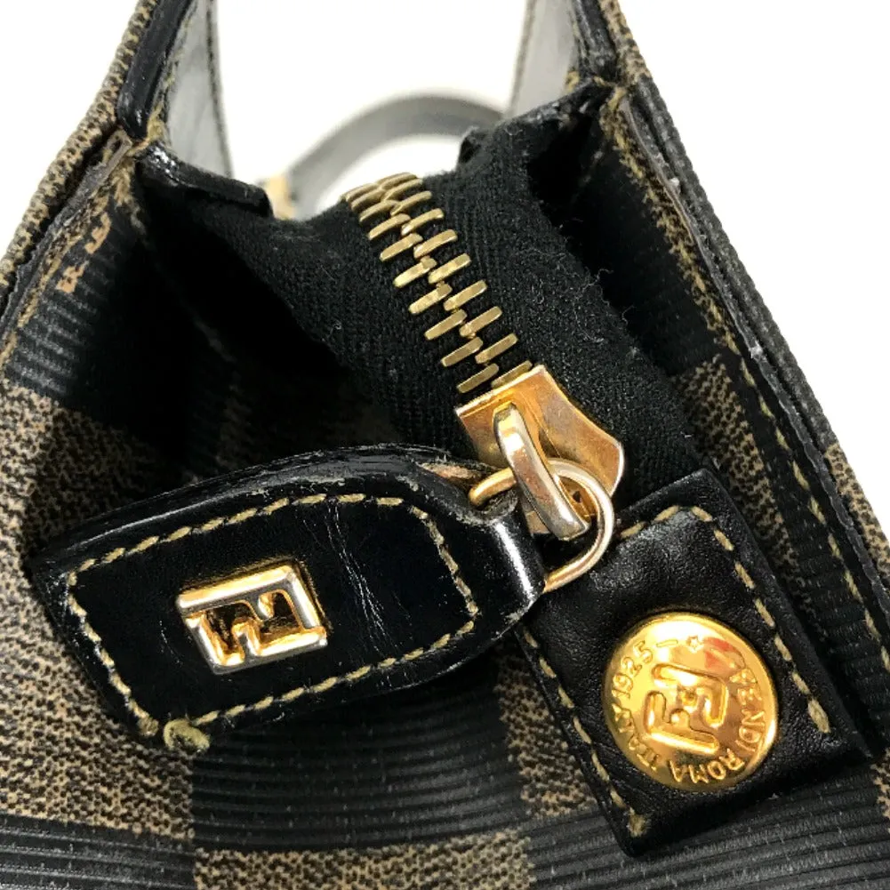 Fendi Canvas Pecan Block Handbag - '10s