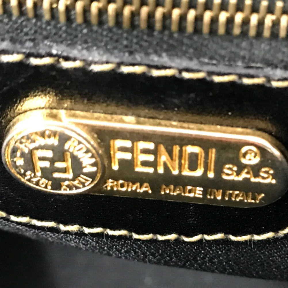 Fendi Canvas Pecan Block Handbag - '10s