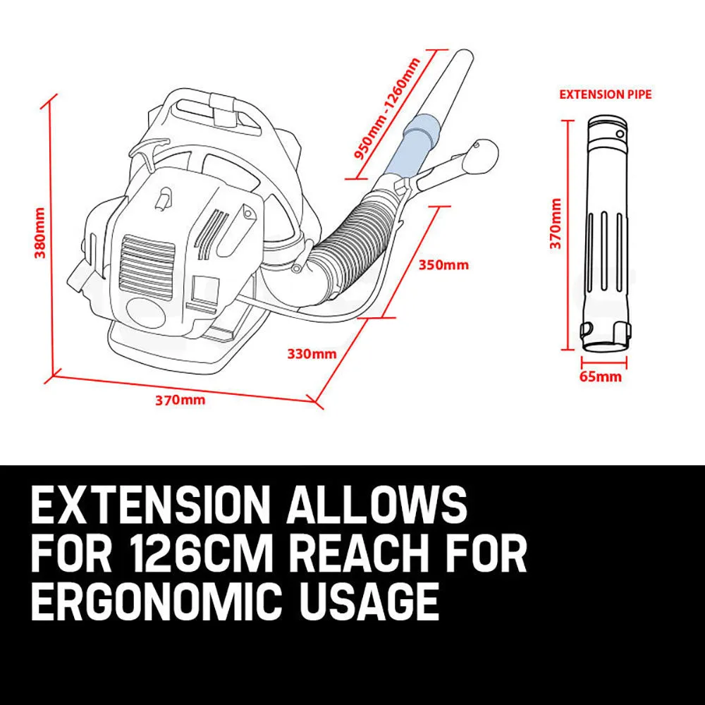 Lightweight 30CC Petrol Backpack Leaf Blower - 2 Stroke MTM