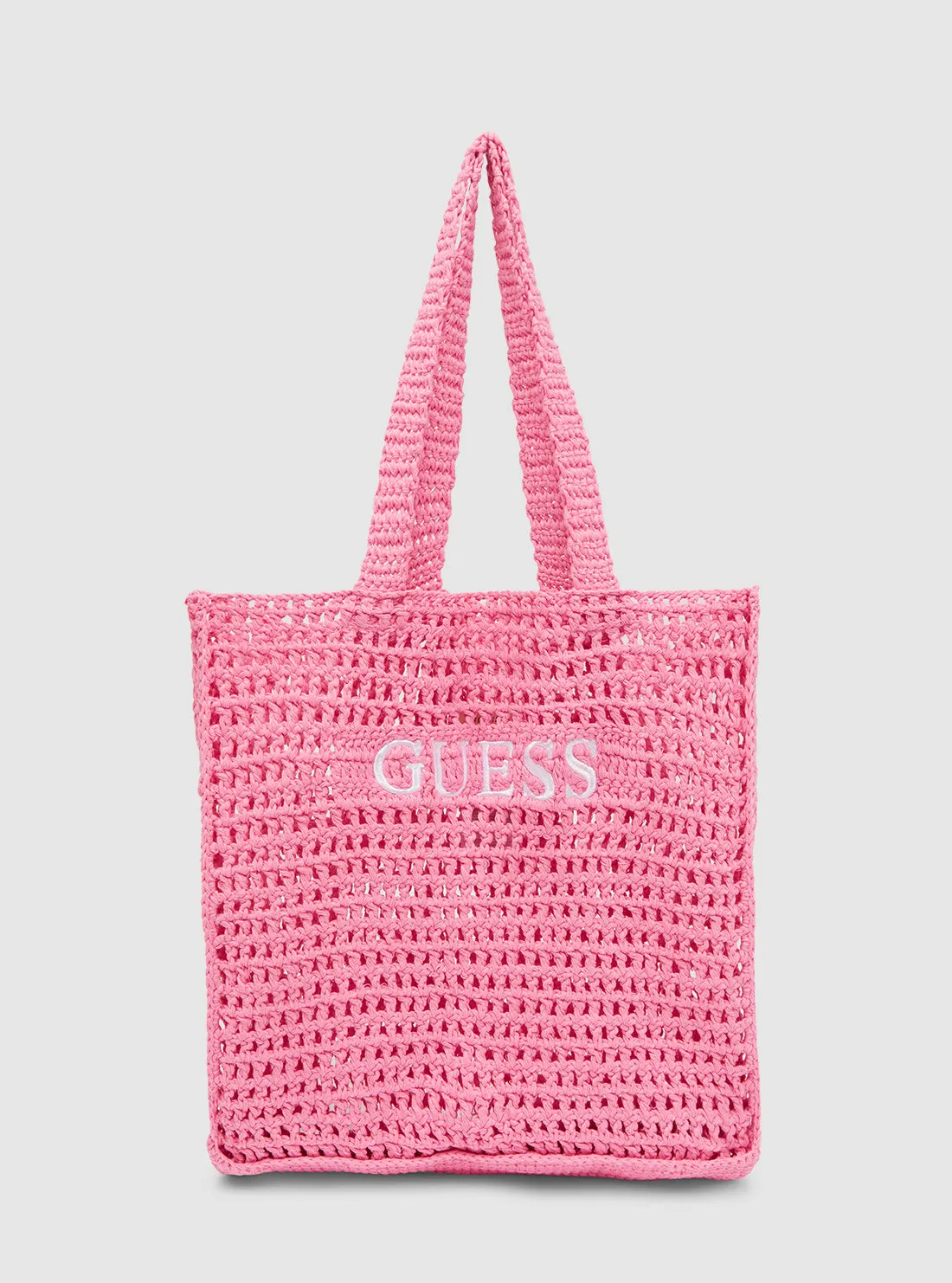 Pink Beach Knit Bag