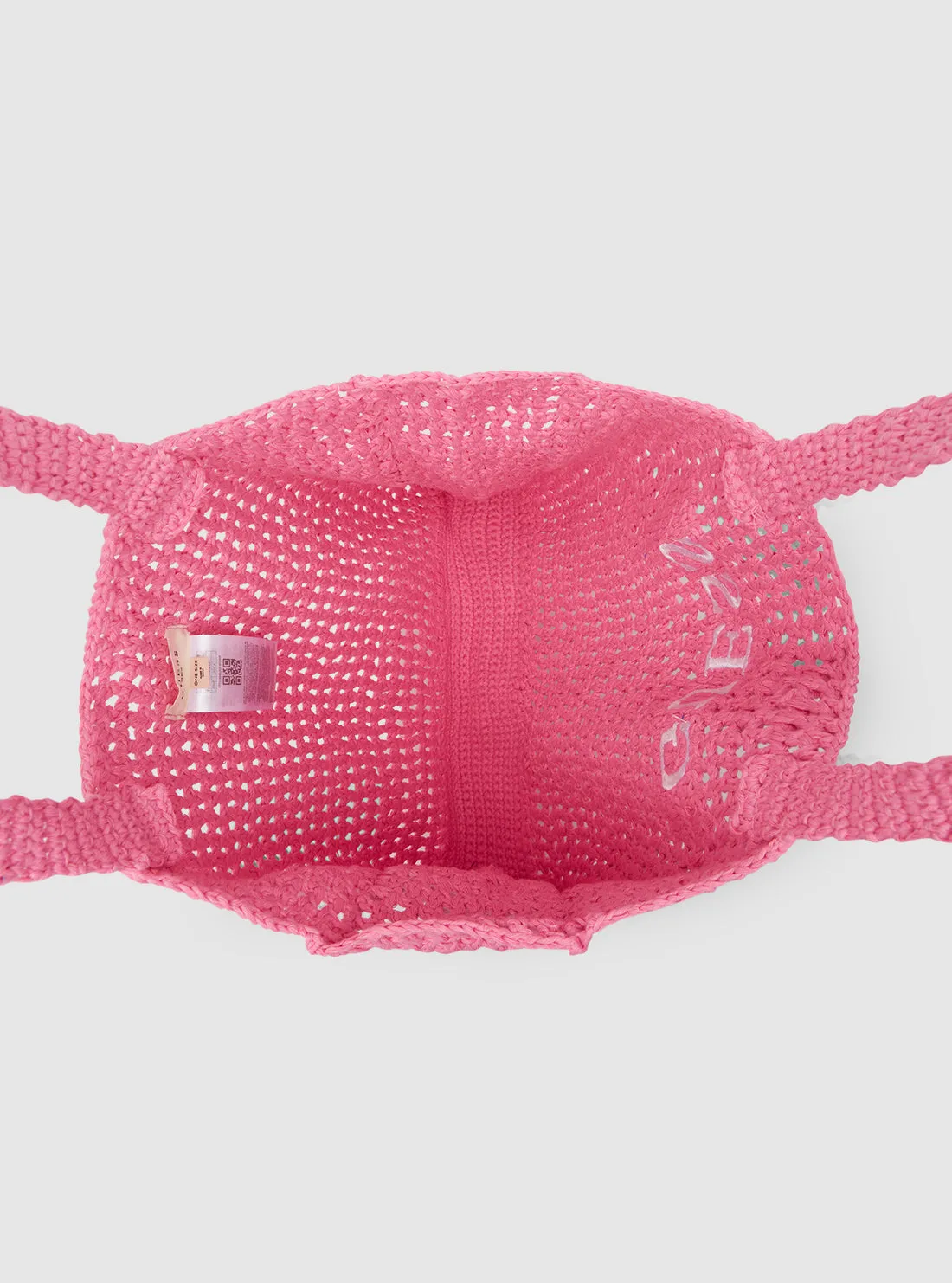 Pink Beach Knit Bag